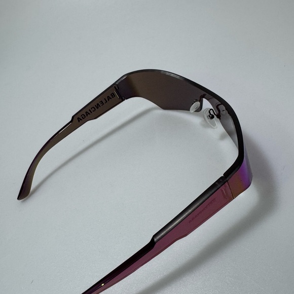 Balenciaga Mirrored Shield Sunglasses Blue Multi main image 7